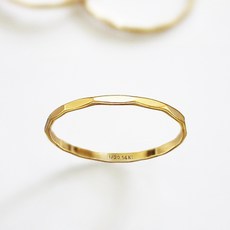 14K 해머드 디자인 심플 링 반지