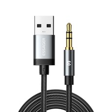 Essager A타입 to 3.5mm AUX 오디오 변환 케이블 일반형, 1개