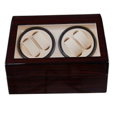 자동 시계 와인 더 상자 나무 Uhrenbeweger Watchwinder 블랙 기계식 권선 상자 자동 모터 Remontoir Montre Shaker|시계 박스|