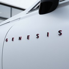 영카 제네시스 튜닝 글씨 레터링 엠블럼 악세사리 꾸미기 차량 G70 G80 G90 GV60 GV70 GV80 용품, 도어 휀다 엠블럼 2p - 레드