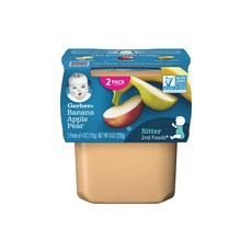 거버 바나나 사과 배 퓨레 113g x 2p, 단일제품, 8개입