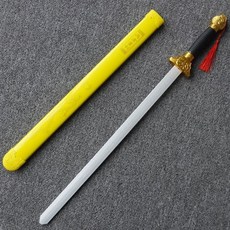 목검 어린이 도검 무술 훈련 중국 목조 모의 고풍 보검 남자아이훈련 목검, M79-죽검소형집-옐로[전체 길이 약 63]