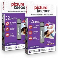 스마트 USB 플래시 드라이브 32GB-PC 및 MAC 노트북 및 컴퓨터 용 Picture Keeper 데스크탑 사진 백업 장, 단일상품