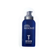 메소니에 일회용 파우치 쉐이빙 젤 면도크림 면도젤 10개, 4ml