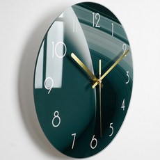유리 벽시계 모던 무소음 시계 홈 데코 거실 주방 큰 Reloj Cocina 선물, BL011