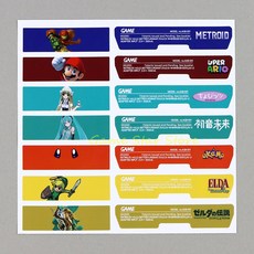 테마 게임 2 GBA SP 라벨 게임보이 세트 GBC용 어드밴스 스티커, For GBA C