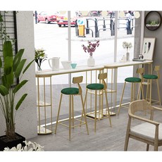 카페바테이블 테이블세트 100x45x105cm 북유럽 카페 골드 홈바 미니바테이블 보조, 조립하다., 1개