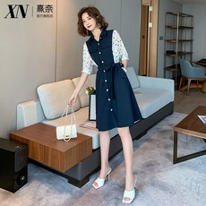 더비주퀸 슬림핏원피스 여성 여름옷 허리보정 여신 무드 A라인 셔츠 캐쥬얼