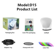 카메라 디퓨저 Godox V1 V850iii TT685 V860 Canon Nikon Yongnuo 스피드 라이트용 LENSGO 플래시 돔 바운스 소프트 박스 액세서리 호환, 05 D15, 한개옵션1