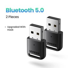 블루투스 동글 UGREEN 2 in 1 USB Bluetooth 5.0 PC 스피커 용 어댑터 무선 마우스 음악 오디오 수신기 송신기, [02] Bluetooth 5.3, 02.블루투스 5.3