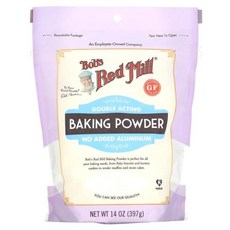 Bob&#039;s Red Mill 더블 액팅 베이킹파우더 글루텐 무함유 397g(14oz), 1개, 397g