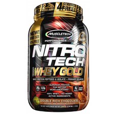 MuscleTech 머슬텍 니트로 테크 웨이 골드 1.02kg 더블 리치 초콜릿 프로틴 NitroTech Whey Gold, 1개, 1