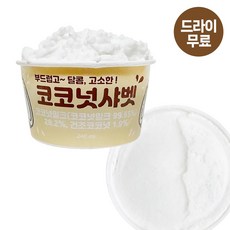달디단마켓 코코넛 샤벳 240ml(드라이) 컵아이스 샤벳 과즙 아이스크림, 1개, 240ml