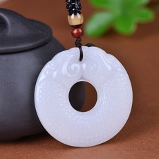 옥 펜던트 목걸이 행운 팬던트 체인 펜던트 심플 골드 절묘한 실크