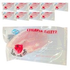 틸라피아 200g up 고단백 냉동 생선살 스테이크 다이어트 식단 헬스 대체 단백질 역돔, L (200~250g), 10개