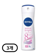 니베아 엑스트라 화이트 데오드란트 스프레이, 60ml, 3개