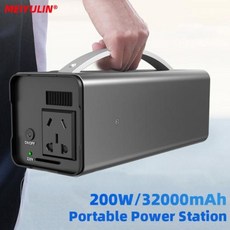 야외 캠핑용 휴대용 발전소 태양열 발전기 비상 충전 외부 배터리 전원 공급 장치 32000mAh 200W 220V