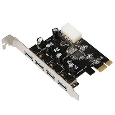 Diewu 4 포트 usb 3.0 pci e 확장 카드 pci express usb 3.0 허브 어댑터 4 포트 usb3.0 컨트롤러 usb 3 0 pci e pcie expre, 1개, 단일, 단일