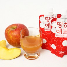 브아 안동 100% 사과즙 4중 파우치 과채주스 100ml 30포 60포, 1박스(30포)