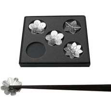 꽃모양 젓가락 받침 하시오케 5개세트 주석 일본직구 CEO 승진 선물