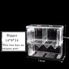 더블 데크 명확한 물고기 번식 격리 상자 수족관 종축 상자 아크릴 물고기 탱크 부화 인큐터 룸 물고기 산란 집, 2