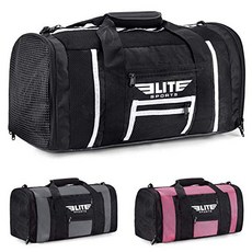 Elite Sports New Item Ventilated Mesh Duffel Gym Bag Black/White 엘리트 스포츠 신상품 통기성 메쉬 더플 체육관 백 블랙 /, nullSET
