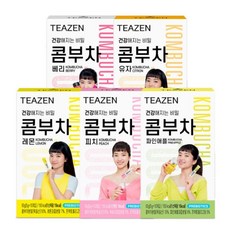  티젠 콤부차 5가지맛 혼합 50스틱 (파인애플/레몬/피치/베리/유자), 6세트 
