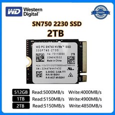 프로모션 웨스턴 디지털 WD SN740 2TB 2230 SSD M.2 NVMe PCIe Gen 4x4 SSD 256GB 마이크로소프트 서피