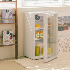 포쿨 미니 쇼케이스 냉장고 KVC-90 90L, 화이트