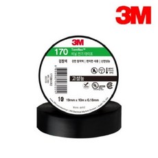 3M 쓰리엠 전기 절연 테이프 블랙 170, 100개