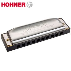 Hohner special 20 온음계 10 홀 입 오르간 abs 빗 블루스 키 하모니카, 실버 키 D