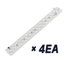 LED 형광등 모듈 25W 오스람칩 안정기 일체형, 주광색, 4세트