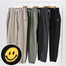 빅사이즈 스마일 패치 조거 팬츠 (WD006)