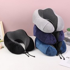 기내용목베개 여행용목베개 휴대용 메모리폼목베게 ero*108vK, ONE, 블랙_ONE, 1개