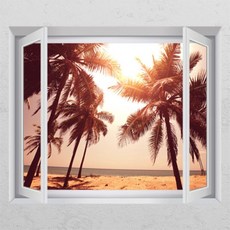 모래사장일러스트