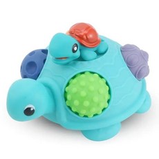딸랑이 몬테소리 감각 발달 장난감 활동 실리콘 당김 끈 0 12 개월 아기 젖니 1 세 2 3, [10] Turtle Saving Pot, 1개