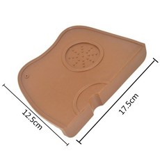 실리콘 플루트 미끄럼 방지 에스프레소 탬퍼링 매트 탬퍼 홀더 드롭 엣지 코너 탬프 패드 도구, Brown-Medium, 1개