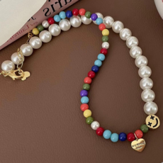 멀티컬러진주목걸이