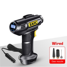 타이어바람넣기 휴대용 무선/와이어 자동차 공기 주입식 펌프 120W 전기 타이어 팽창기 핸드헬드 압축기, 1개, 01 Wired Digital