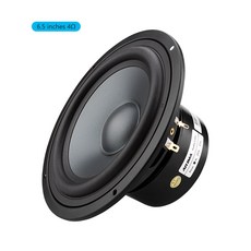 AIYIMA 1Pcs 6.5인치 우퍼 스피커 48옴 80W 베이스 스피커 기둥 홈시어터 책장 바닥 사운드 음악 DIY, 4옴 스피커