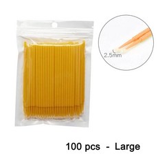 100pcs 자동차 유지 보수 도구 브러쉬 일회용 페인트 터치 업 브러시 팁 자세히 작은 액세서리 1 2mm, YELLOW