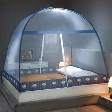 MBH 모기장텐트 미세방충망 모기장, 1.5M 침대, 웃는 구름-모기 천