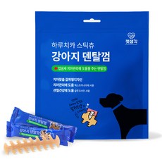 펫생각 하루치카 갈퀴형 강아지 덴탈 껌 입냄새 14개입, 6봉, 168g - 펫생각하루치카