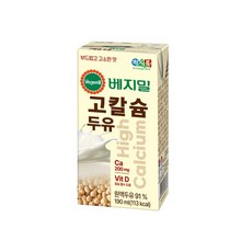 고칼슘 두유 190mlx16팩x5박스 (80팩), 80개, 190ml