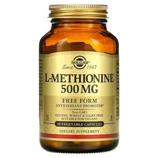 Solgar L - 메티오닌 500 mg 90 베지 캡슐, 1개, 90정
