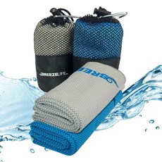 [ 1339806 ] Breeze Life Cool WRAP 더운 날씨용 극세사 쿨링 타월 넥 랩 운동 선수 달리기 요가 운동 골프 자전거 타기를 위한 즉각적인 완