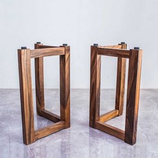 원목식탁다리 프레임 조립형 DIY 가구 재료 목공, 7. 호두나무 프레임 60x68cm 한 쌍 - 원목식탁다리