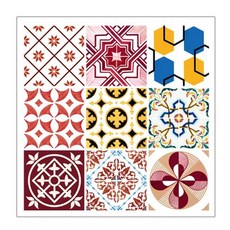 핑크 DIY 모던타일 엔틱타일 타일스티커 북유럽풍 모던 HP-7002 간편×577XE