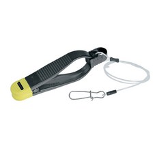 Scotty Fishing 파워 그립 플러스 릴리스 리더 캐논볼 스냅 낚시 소품 45.7cm, Black + Yellow, 1개