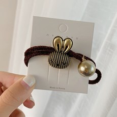 골드 서클 공 심플 헤어끈 고무줄 큐트 곰돌이 미키 투웨이 하이 스판 세미 기모 헤어액세서리